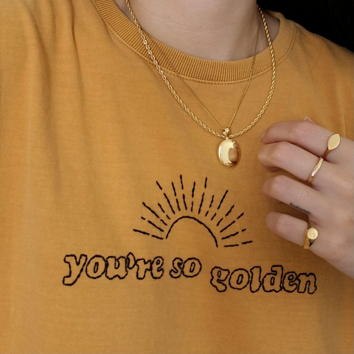 Camiseta Bordada You’re So Golden